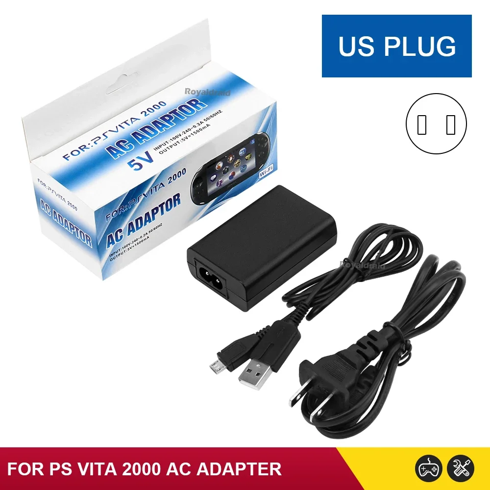 NEW EU/US Plug Home Charger Power Supply 5V AC Adapter USB Charging Cable Cord For PlayStation Psvita Slim PS Vita 2000 PSV 2000