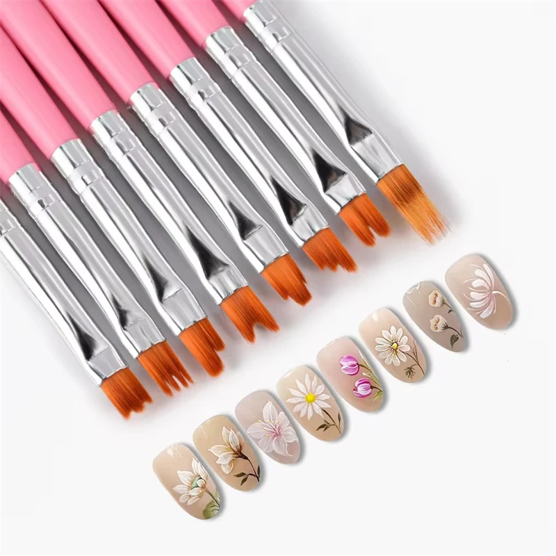 Nail art tools Nail art brushes Nail brushes Gel nail tools 8/15Pcs Nail Art Brushes Set Professional Drawing Pen Gradient Painting Brush UV Gel Flower Painting Tool Manicure Supplies