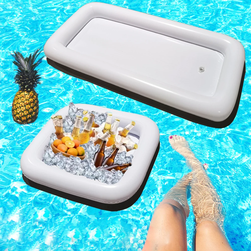 

62/125CM Water Inflatable Ice Bar Tray Panel Pool Party Drinking Tray Ice Bucket Drinks Holder Fridge For Party Food Birthday