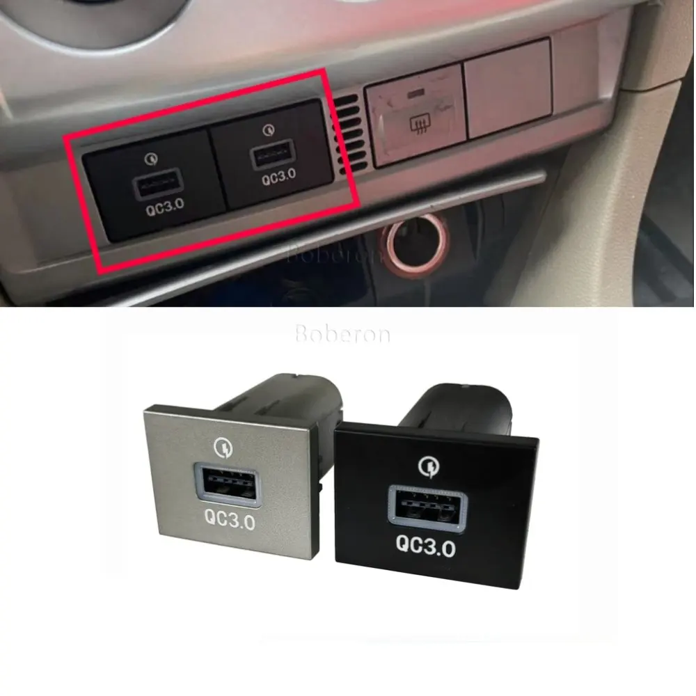 

Автомобильный адаптер для быстрой зарядки QC3.0 USB Type-C, разъем с предохранителем, розетка для прикуривателя, Сменное зарядное устройство для Ford Foucs