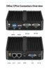 XCY Mini PC Intel Celeron J4125 Quad Cores 2x RS232 Dual Ethernet Mini PCIe WiFi HDMI VGA Fanless Industrial IPC Windows Linux 4