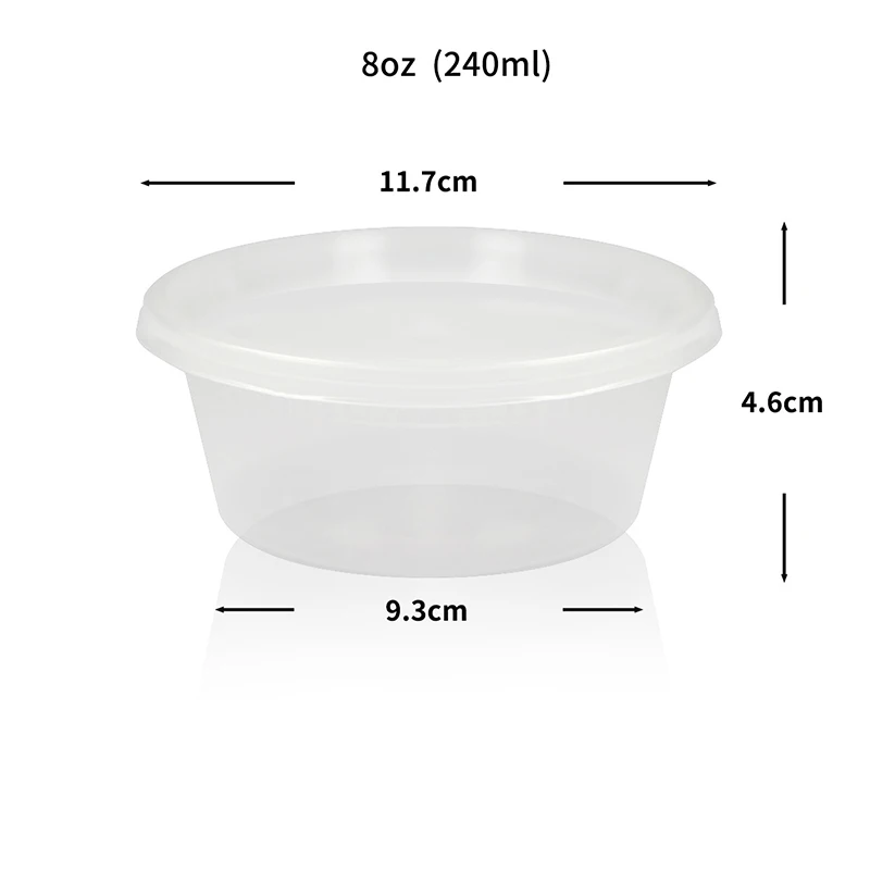 〔YY110〕10 Pcs Food Packing Container Food Grade BPA-Free Clear Plastic Food Storage Box With Lid Microwave Safe Meal Takeaway