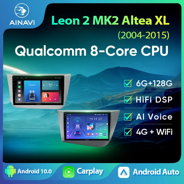Autoradio Android 10.0 QLED schermo Qualcomm per Seat Leon 2 MK2 Altea XL 2004-2015 unità principale Stereo per auto DSP 48EQ Carplay NO 2din 1