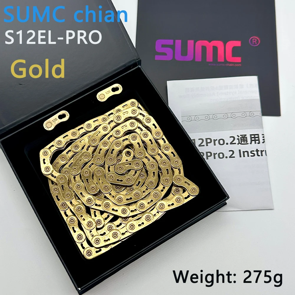 SUMC Bicycles 12-Gang Hollow Crescent Premium Fahrradkette für SRAM System Rennrad- und Mountainbikes 126 Glieder Fahrradkettenteile – Detail 5