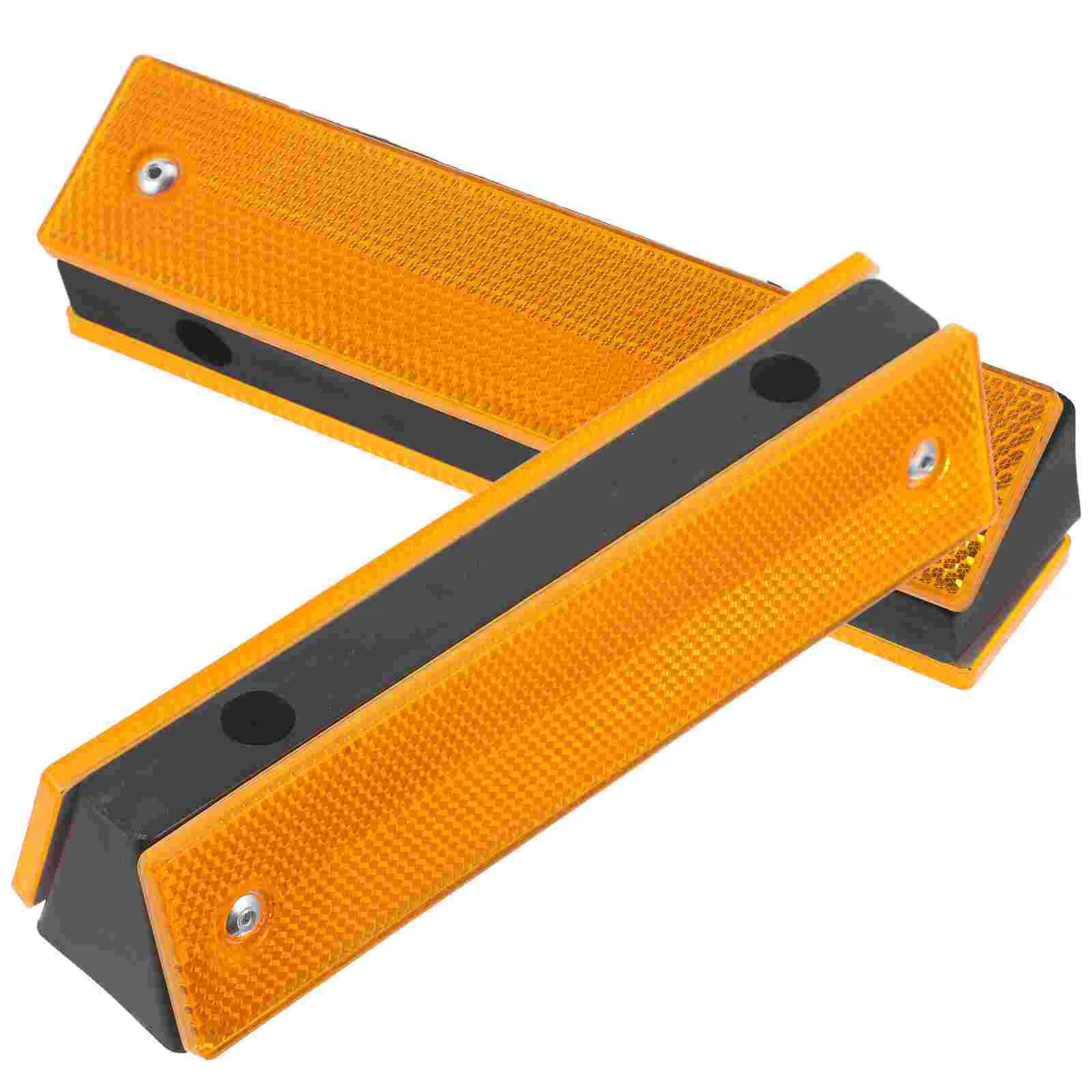 2Pcs Reflective Delineators Rectangle Road Reflector Driveway Marker Traffic Signal Pavement Reflectors Garage ientations