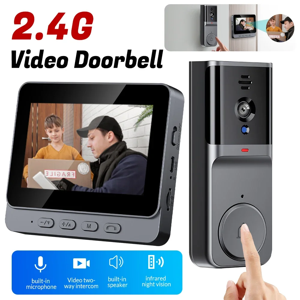 Wireless Video Intercom Doorbell Camera with Night Vision