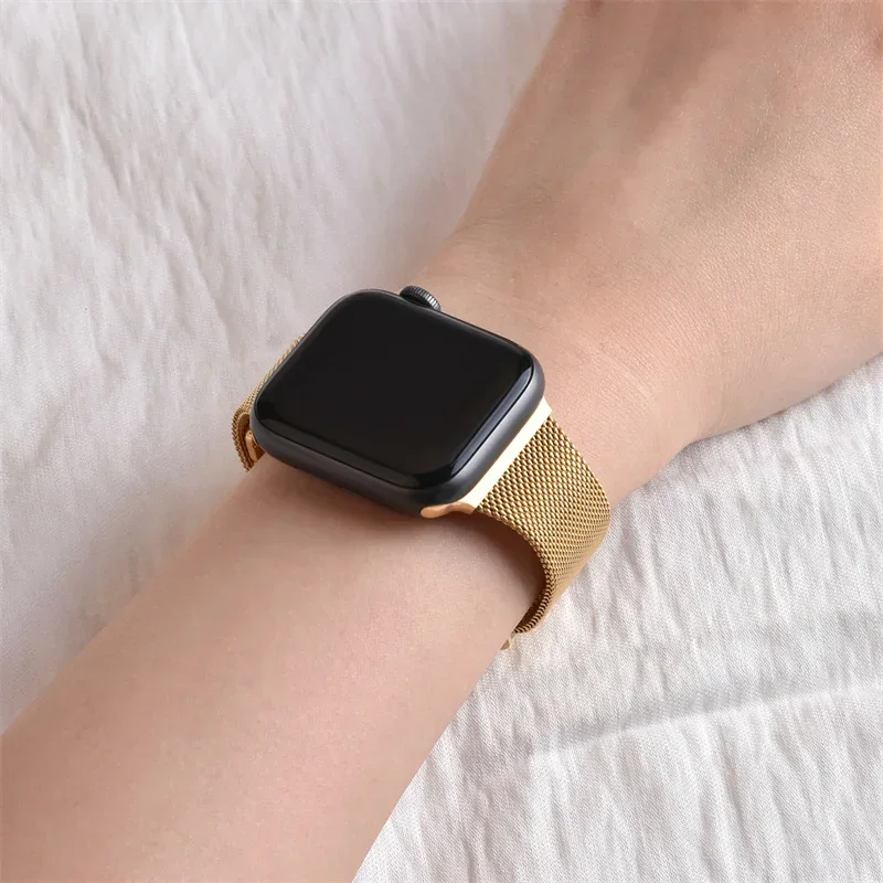 Elegant Milanese Loop Strap for Apple Watch – Premium Stainless Steel Band Bracelet