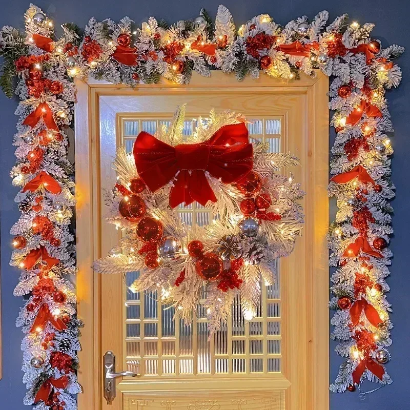 2024 front door Christmas wreath decoration upside down tree vine