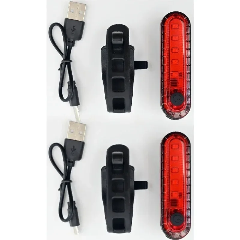 ตัวเลือกสินค้า ไฟจักรยาน USB 2 ชิ้น กันน้ำ ส่องสว่างกลางคืน ปลอดภัย