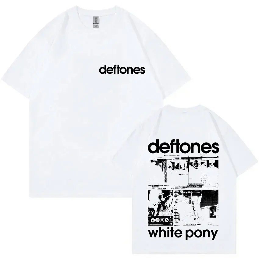 Rock Band Deftones White Pony Double Sided Print T-shirt Men Hip