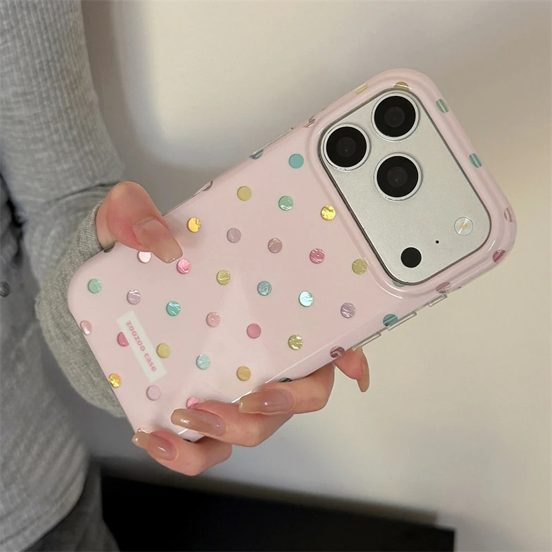 รูปสินค้า เคสโทรศัพท์สีสันสดใสสไตล์เกาหลี ชิคๆ สำหรับ iPhone ทุกรุ่น