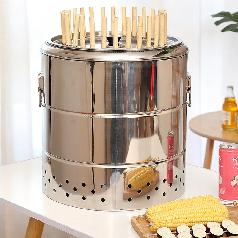 s Outdoor Used Grill Set Best Quality Promotional Kebab Skewer Machine Rollover Free Stereoscopic Parrilla Kamado