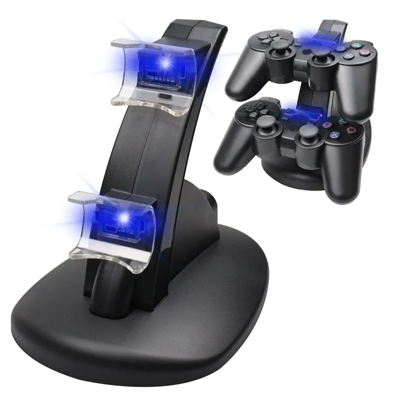Usb Charging Dock For Ps3 Controller Led Light Dual Charge Stand For Sony  Playstation3 Gamepad Controle Video Game Accessory - Accessories -  AliExpress
