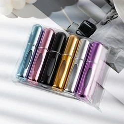 Set of 6 Portable 5ml Refillable Travel Spray Bottles - Plastic (MULTI)