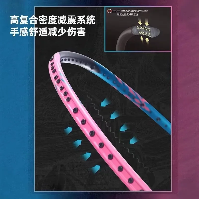 LiNing Zhanqian Controle Profissional Tipo Badminton Racket, High End, mesmo estilo da Competição de Fu Haifeng, 8000