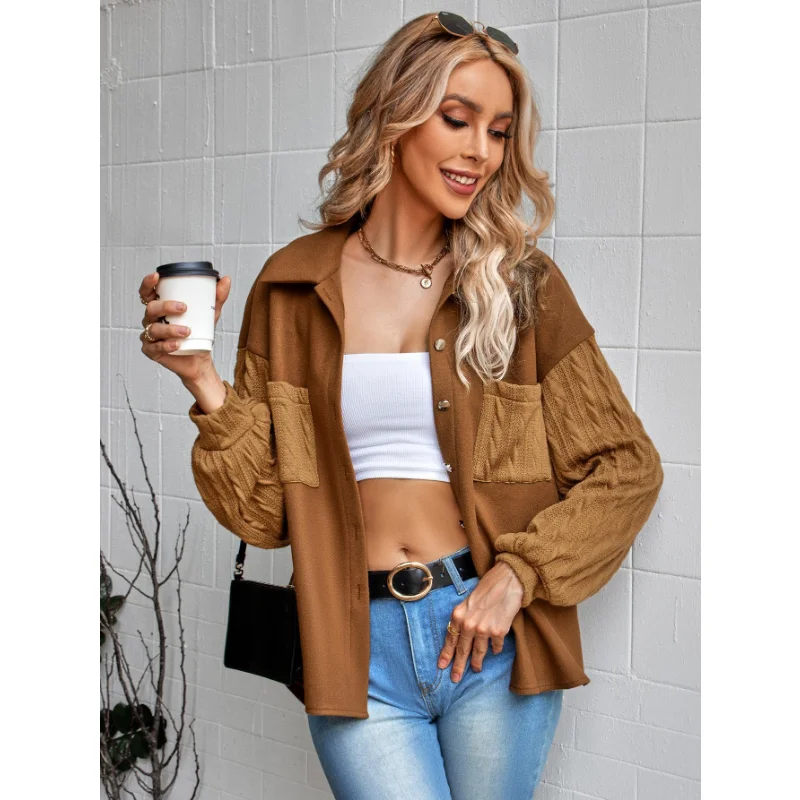 

2023 Autumn/Winter New Women's Fashion Single Breasted Knitted Coat Women jaqueta feminina inverno chaqueta mujer
