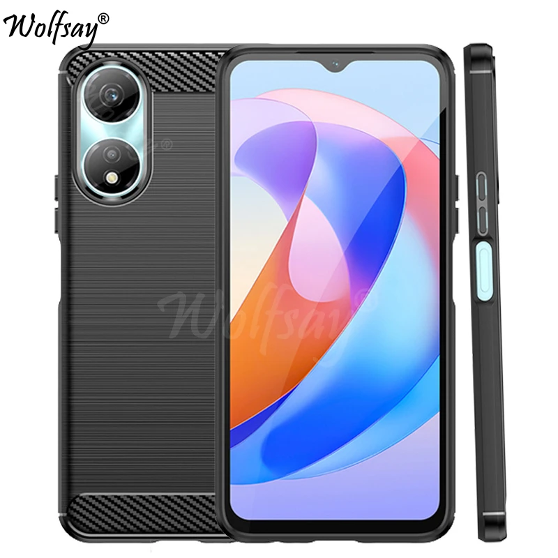 Per Honor X7B Case Bumper Anti-Knock Soft Tpu Cover Posteriore In Fibra Di Carbonio Per Honor X7B Case Per Honor X7B Case 6.8 Pollici