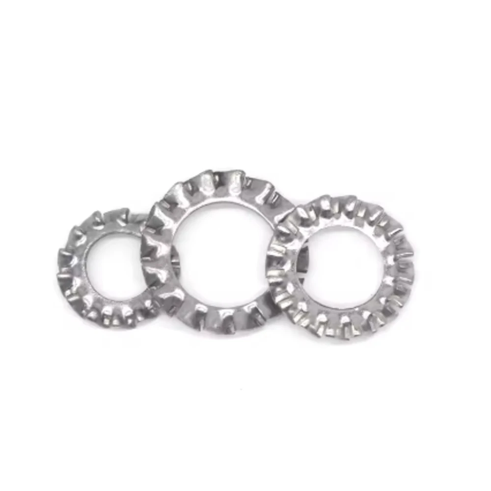 Stainless Steel External Serrated Washer Set M3 M4 M5 M6 M8 M10 M12 External Toothed Serrated Lock Washer Shakeproof 160pcs