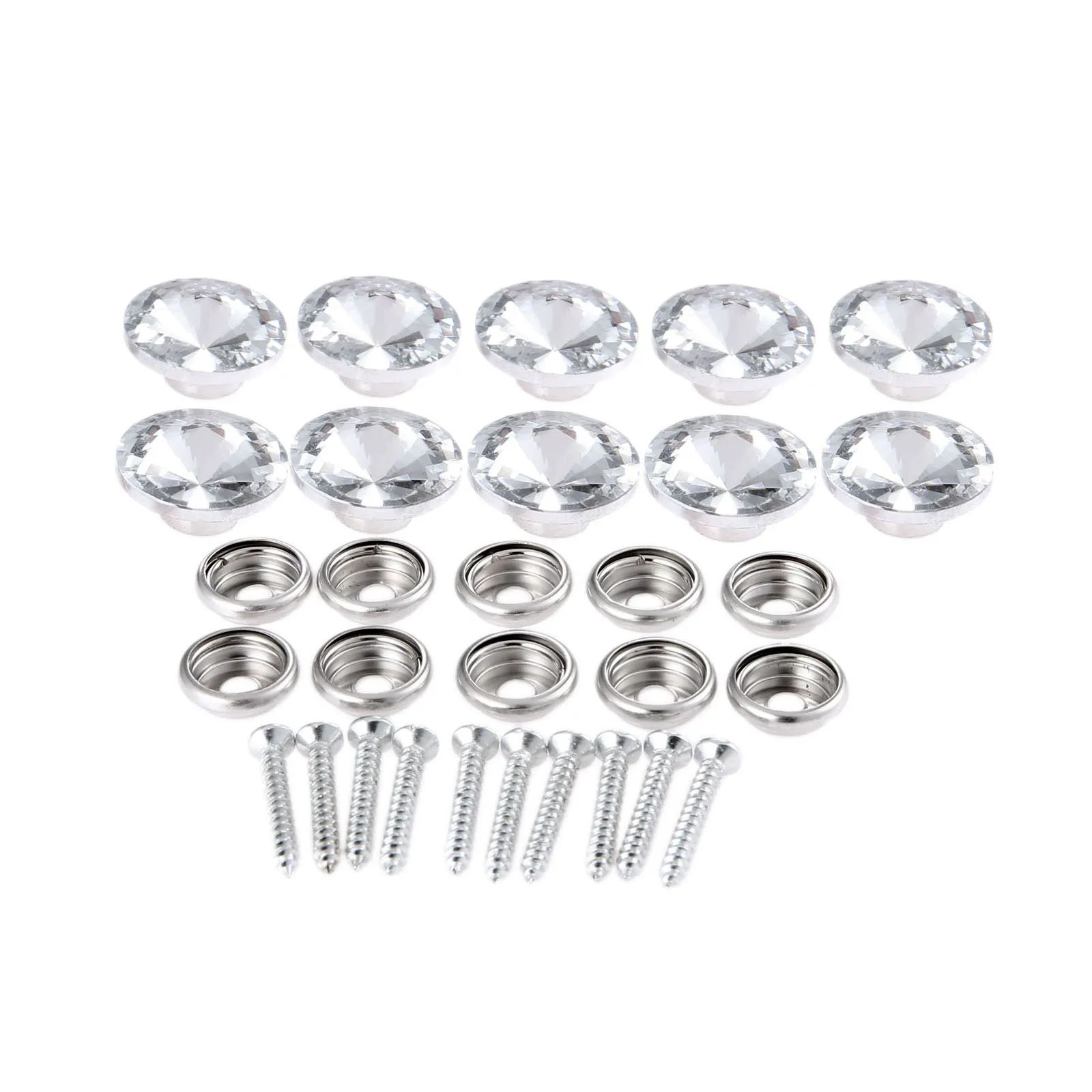 10Pcs 20mm Diamond Crystal Upholstery Nails Button Tack Stud Pins Sofa Bag Wall Decoration Furniture Accessory
