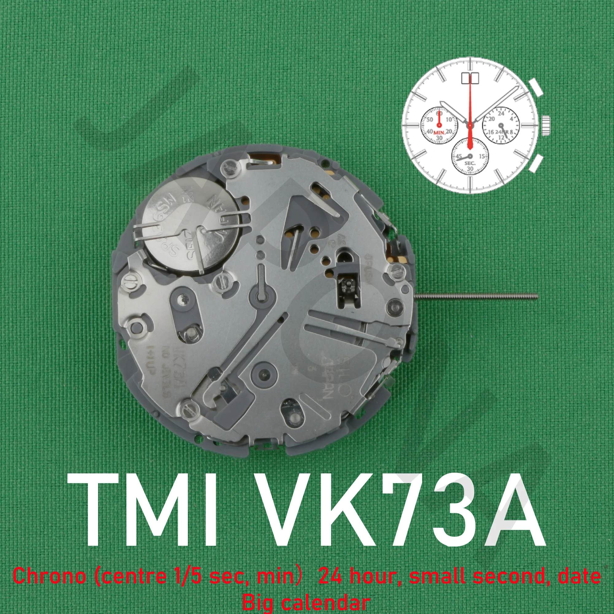 TMI VK73 movement Japanese movement VK73A movement watch movement