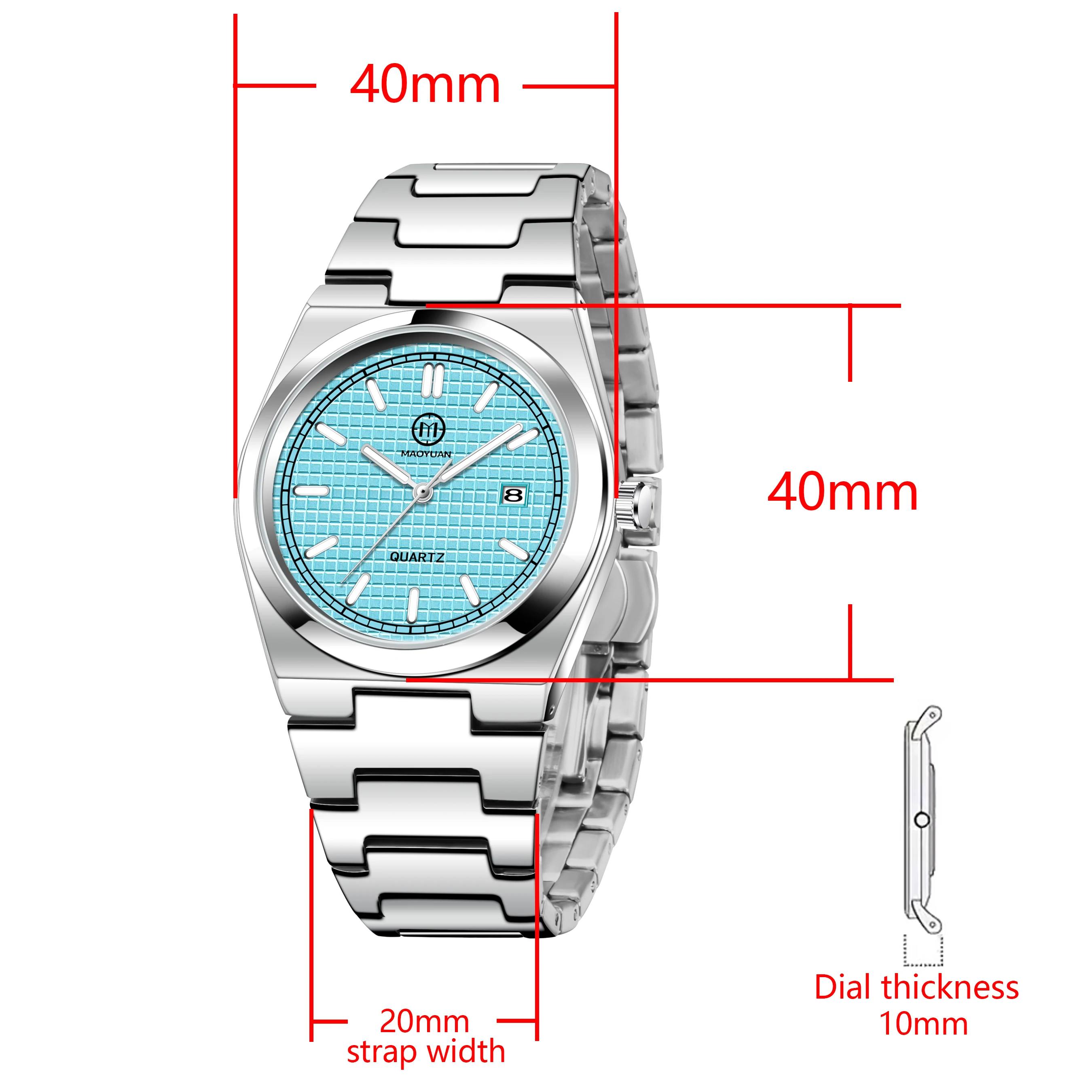 Maoyuan Luxury Military Watch for Men Waterproof Luminous Date Chronograph Man Watch Sport Quartz Stainless Steel Men's Watches 6