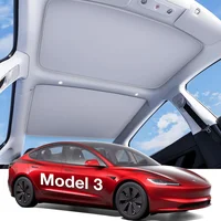 Tesla Model 3 2020~2025 Sunshade Roof Never Sag Nano Ice-Crystal Coatings 3-Gen Heat Insulation Glass Roof Sun Shade Gray