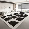 Geometric Decor carpets for living room Black White Light Luxury Rugs Decoration bedroom Non-slip Mat Large Area Rug tapis salon 4