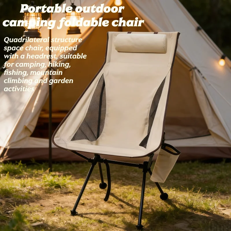 Chaise de camping extra large pliante et respirante en alliage d'aluminium pour pêche et plage