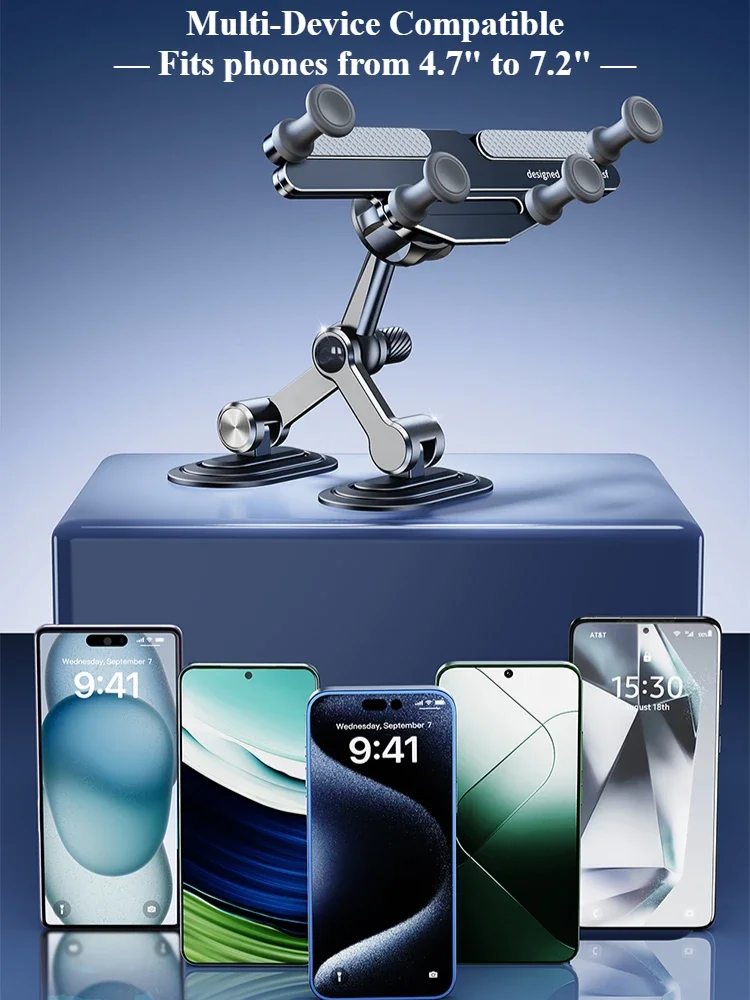 Eary Car Phone Holder Stand Mount Dashboard Arch Bridge Stable Base Angle Adjustable Universal for 4.7-7.2 inch iPhone Samsung