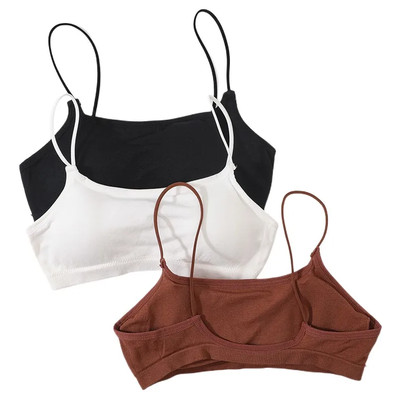 Seamless bra tube tops women sexy underwear low back square neck cropped lingerie backless bandeau sexy removable pads tube bras