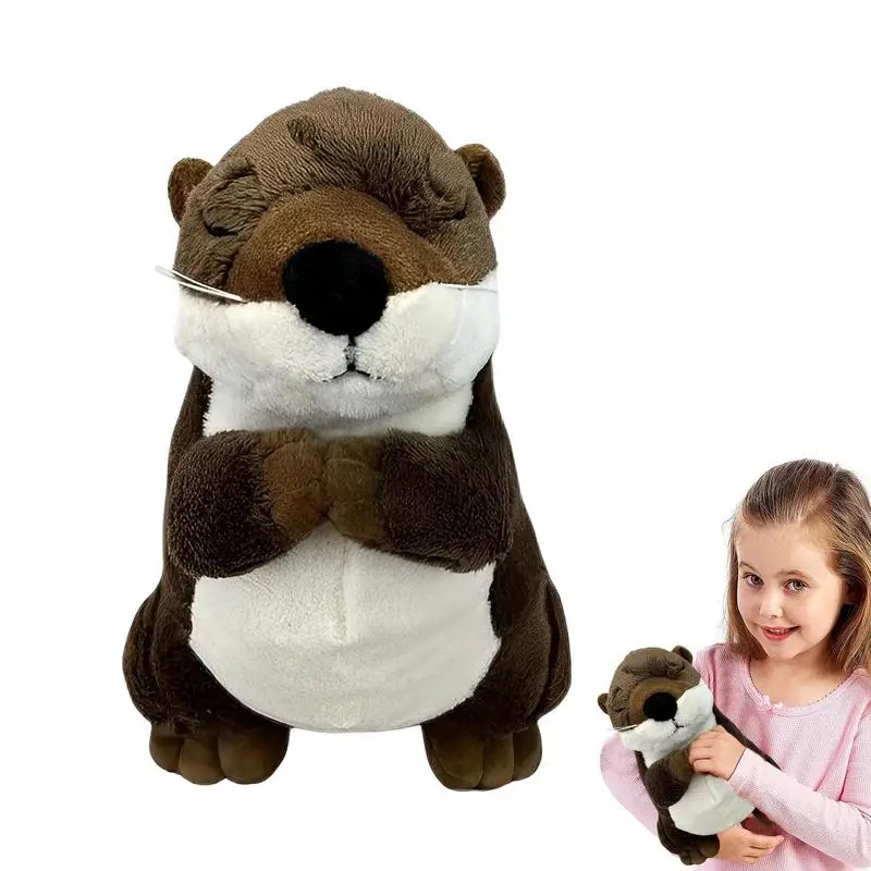 

Sea Otters Plush Toy Cute Otters Animal Plushies 20cm 7.87inch Brown Stuffed Sea Otters For Babies Soft Huggable Gifts Children