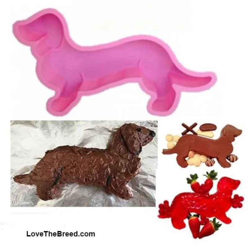 Adorable Dachshund Shaped Silicone Cake Mold for Baking Desserts Bread and Pastries FlexibleOven-Safe Non-Toxic Kitchen Tool