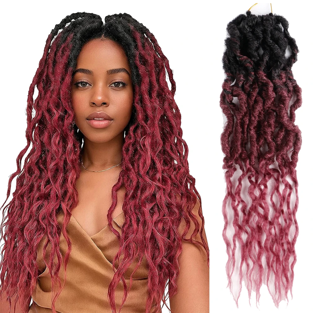 

Hair Nest Faux Locs Crochet Braid Hair Bohemian Locs Synthetic Dreads Ombre Braiding Hair Afro Dreadlock For Black Women