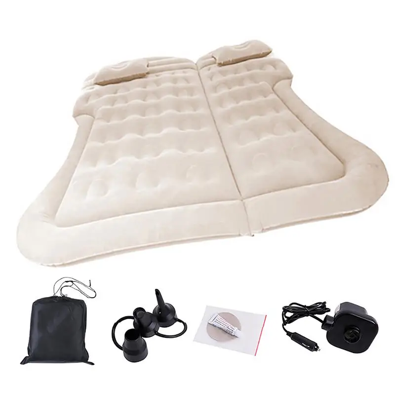 

Inflatable Car Bed Camping Mattress For Car Sleeping Bed Inflatable Thickened Car Air Bed With Air Pump Portable Sleeping Pad