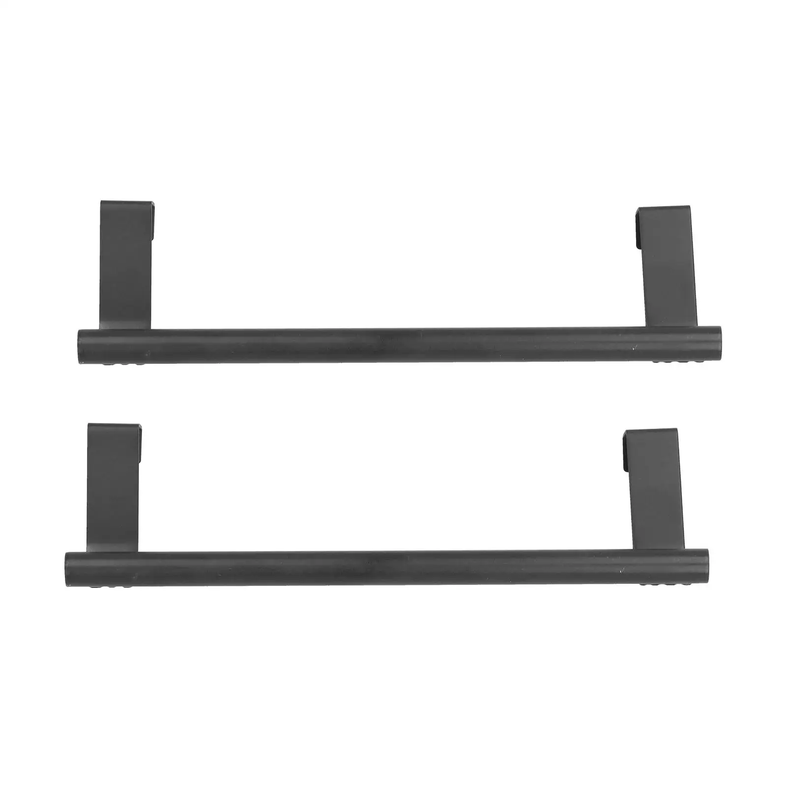 2pcs 23cm 36cm Black Hangable Towel Rack Punch-Free Over Cabinet Door Holder for home Hotel Storage