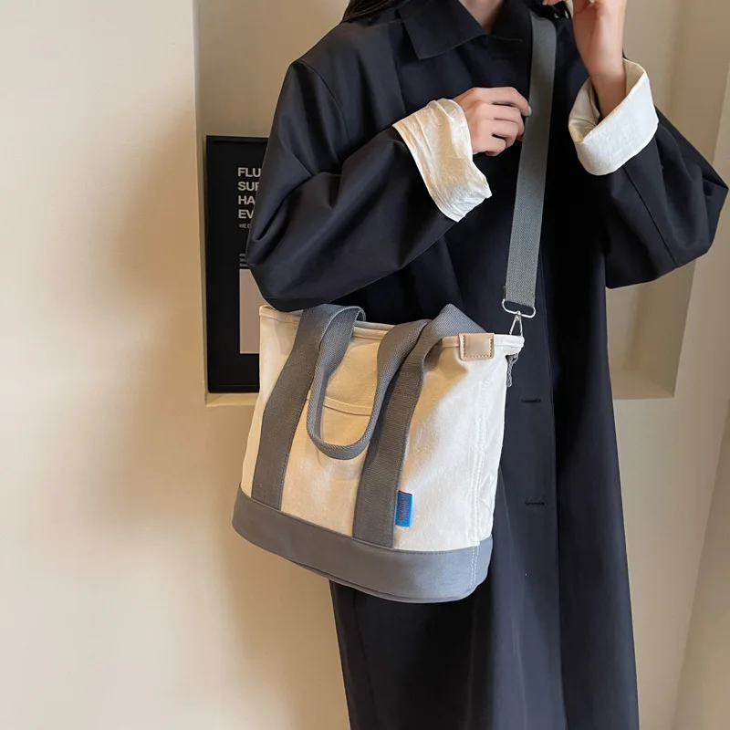 Simple Colorblock Crossbody Bag, Large Capacity Shoulder Bag, Women's Casual Handbag & Tote Purse