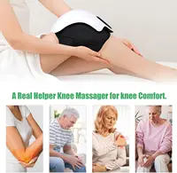 Smart cordless knee massager with vibration for joint relief.