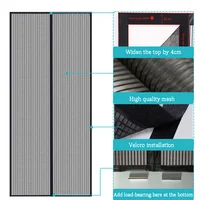 Diamond mesh mosquito proof door curtain, summer mosquito net, magnetic mesh curtain,self-adhesive,home use,no punching required 2