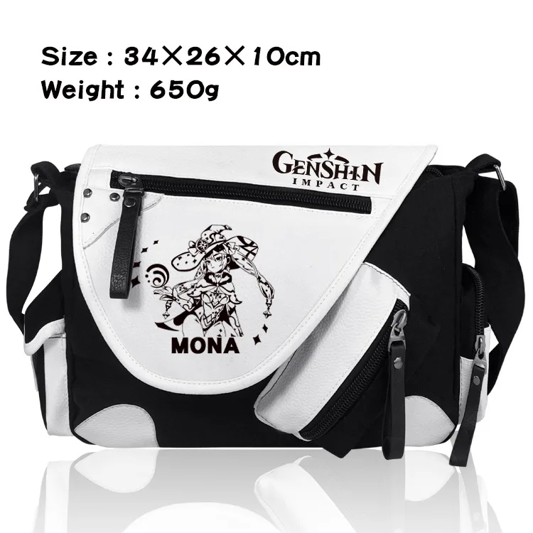 

Anime Genshin Impact Messenger Crossbody Bags Men Cartoon Shoulder Bag Teenagers BookBags Gifts