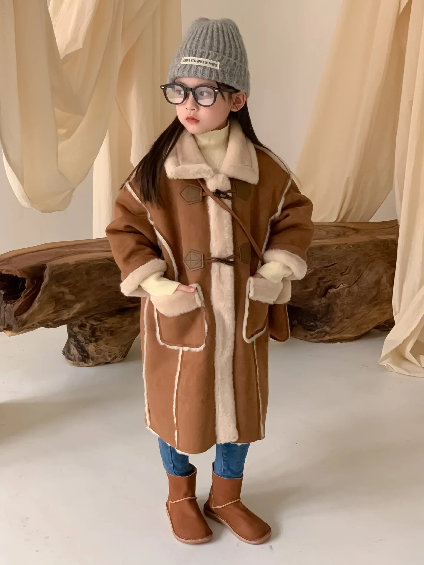 Girls Coat New Winter Thickened Long Coat - Uniqwear