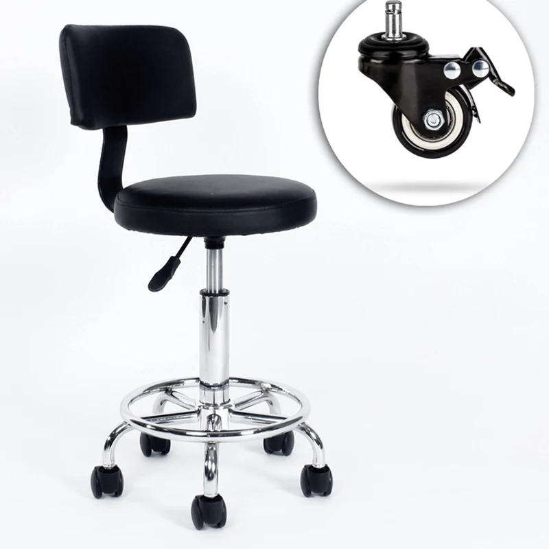 Beauty Swivel Salon Chair Rolling Makeup Ergonomic Hairdressing Chair Hair Dresser Working Sillas Salon Furniture LJ50BC