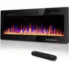 50 Inch Ultra-Thin Electric Fireplace, Multicolor Flame, Timer, Low Noise  Recessed and Wall Mounted Linear Fireplace Heater 6