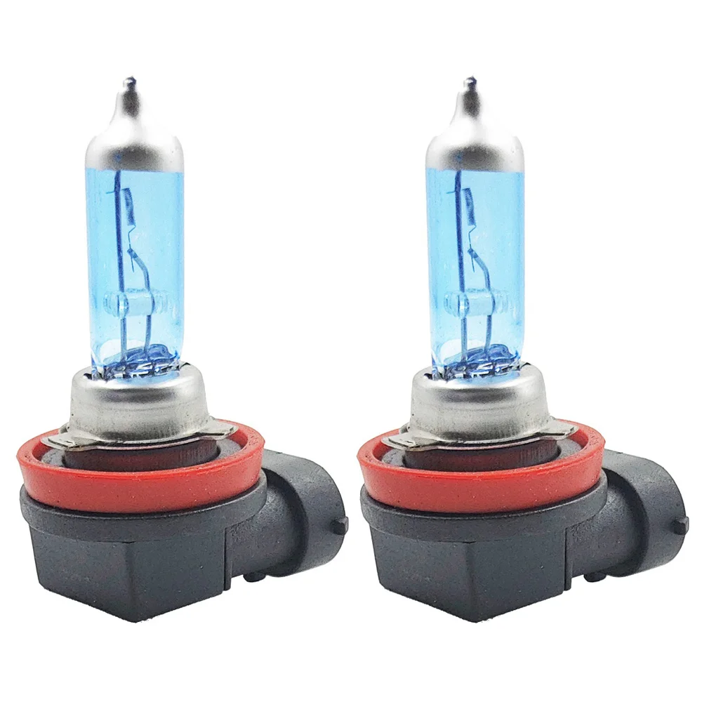 1/2Pcs H11 할로겐 헤드 라이트 자동차 라이트 Hi/Lo 빔 6000K 12V 55W 100W 슈퍼 밝은 쿨 블루 하이퍼 화이트 전구 안개 할로겐 전구