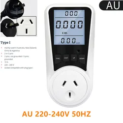 Enhanced Digital Wattmeter for Accurate Energy Consumption Measurement - Universal Plug Adapter (AU Plug)