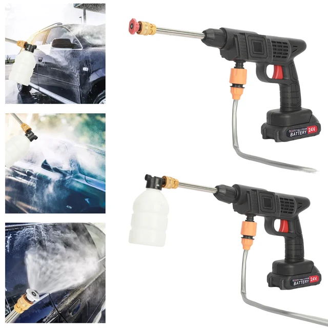 "Cordless 24V Power Washer Kit with Multifunction Nozzle" 3