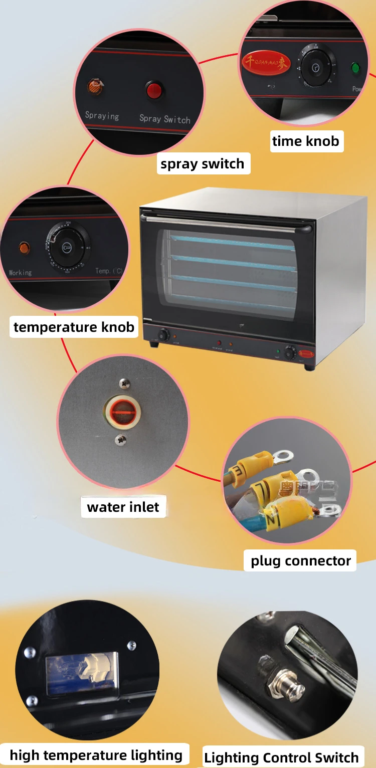 Bakery Equipment Commercial Hot Air Convection Oven Cooking Professional Bakery Electric Table Top Convection Oven 3