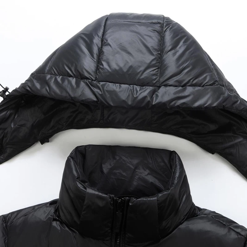 Men Down Vests Autumn Winter Casual Fashion Business British Warm White Duck Down Trend Versatile Hooded