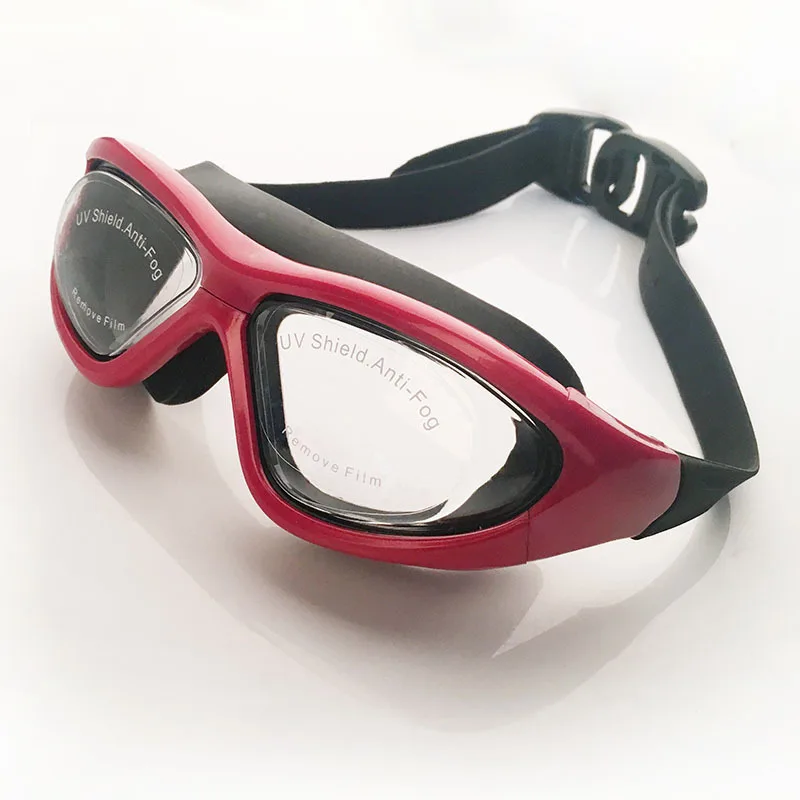 2022 Adult Swimming Goggles Large Frame HD Antifog Electroplate Swim Glasses Big Box Lenses Swimming Equipm Wholesale 5