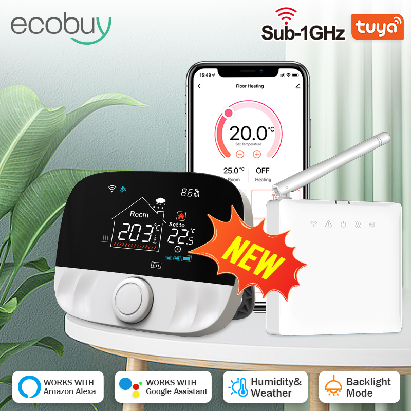 Tuya Smart Wifi Heating Thermostat Battery Wireless For Gas Boiler Heater Thermostat Temperature Controller Alexa Google Home
