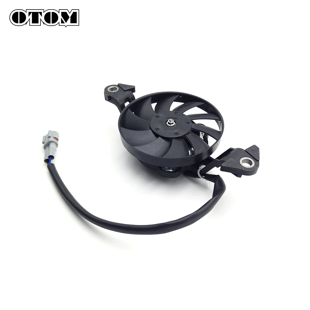 Motorcycle Cooling Fan OTOM 3 Inch Motorcycle Cooling Fan With Plug 12V 158mm Slim Electric Radiator Server Fan For 150c 200cc 250cc 450cc Dirt Bike